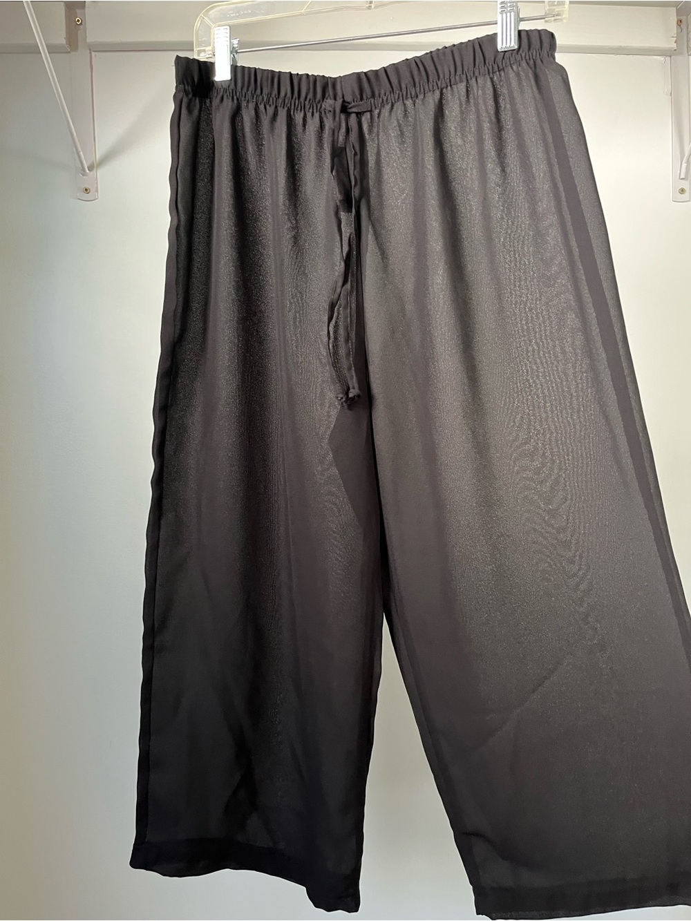 Vintage Haddad Sheer Mesh Capris Swim Cover-Up Pants M/L